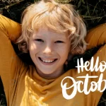 - hello october background with smiley kid crcc1f5562f size13.06mb 7952x5304 - Home