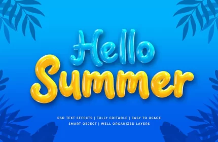 hello summer 3d text style effect - title:graphic home - اورچین فایل - format: - sku: - keywords: p_id:353984