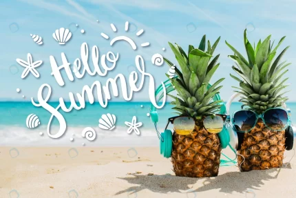 hello summer lettering with pineapples beach crcfe2f58ef size1.48mb - title:graphic home - اورچین فایل - format: - sku: - keywords: p_id:353984