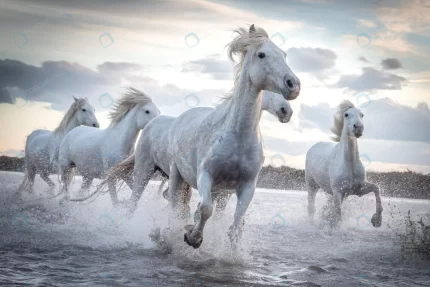 herd white horses running through water image tak crcf8783671 size8.25mb 7360x4912 1 - title:graphic home - اورچین فایل - format: - sku: - keywords: p_id:353984