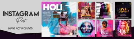 holi festival instagram post bundle crcd1ac4d18 size44.63mb - title:graphic home - اورچین فایل - format: - sku: - keywords: p_id:353984