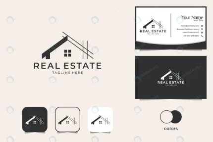 - house renovation real estate logo design business crc144652f3 size505.7kb - کارت ویزیت چیست؟