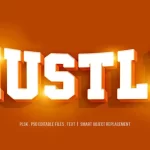 - hustle 3d text style effect - Home