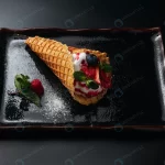 ice cream dessert sugar cone topped with berries crc08fec48c size6.83mb 4500x2994 - title:Home - اورچین فایل - format: - sku: - keywords:وکتور,موکاپ,افکت متنی,پروژه افترافکت p_id:63922