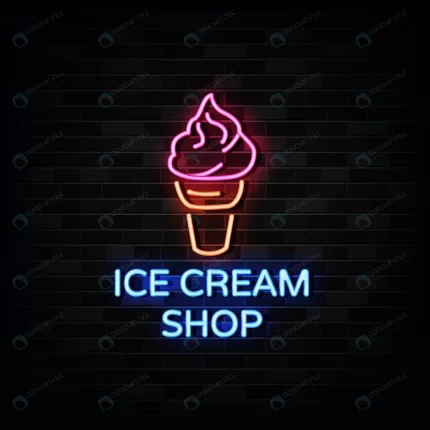 ice cream shop neon signs design template neon si crcbe02f528 size3.15mb - title:graphic home - اورچین فایل - format: - sku: - keywords: p_id:353984