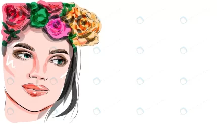illustration beautiful woman with make up floral crc438fbef4 size1.98mb 1 - title:graphic home - اورچین فایل - format: - sku: - keywords: p_id:353984