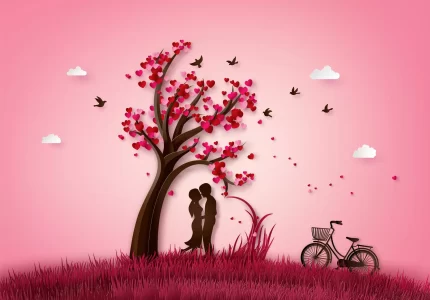 illustration love valentine day - title:graphic home - اورچین فایل - format: - sku: - keywords: p_id:353984