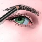 illustration with female eye doing makeup with co crc18e5d6d9 size3.29mb - title:Home - اورچین فایل - format: - sku: - keywords:وکتور,موکاپ,افکت متنی,پروژه افترافکت p_id:63922