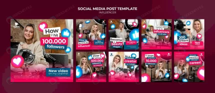 influencer instagram posts template with photo crc990a17ed size257.55mb - title:graphic home - اورچین فایل - format: - sku: - keywords: p_id:353984