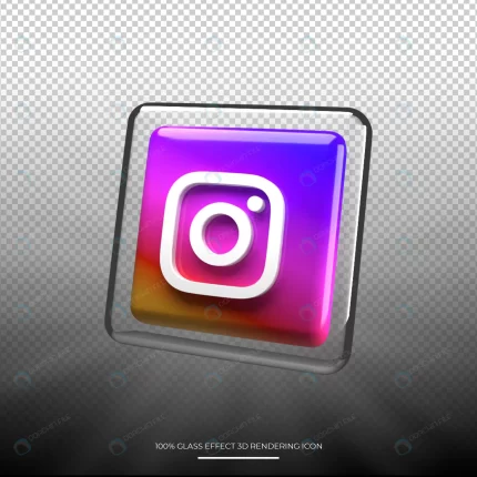 instagram icon 3d rendering with glass style crcffe5f85f size3.54mb - title:graphic home - اورچین فایل - format: - sku: - keywords: p_id:353984