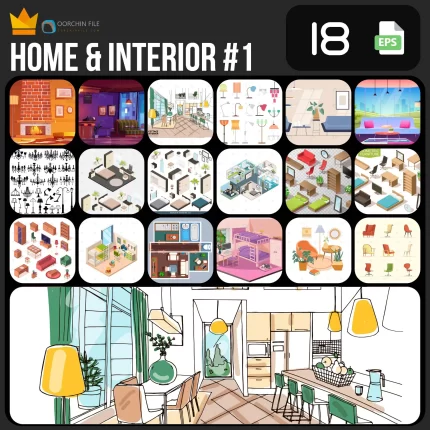 interior design 1ab - title:graphic home - اورچین فایل - format: - sku: - keywords: p_id:353984