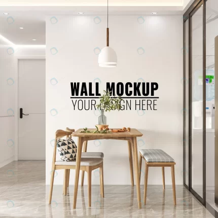 interior dining room wall mockup crc199ed6f9 size52.48mb - title:graphic home - اورچین فایل - format: - sku: - keywords: p_id:353984