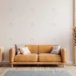 interior living room wall mockup with leather sof crc96339184 size11.88mb 5000x3535 - title:Home - اورچین فایل - format: - sku: - keywords:وکتور,موکاپ,افکت متنی,پروژه افترافکت p_id:63922