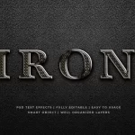 iron metal 3d text style effect - title:Home - اورچین فایل - format: - sku: - keywords:وکتور,موکاپ,افکت متنی,پروژه افترافکت p_id:63922
