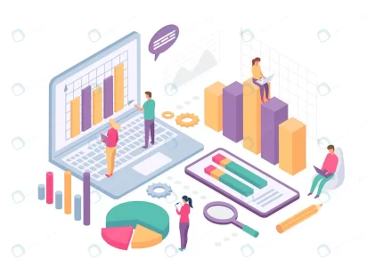 isometric business analysis people work with data crc18c846d7 size1.40mb - title:graphic home - اورچین فایل - format: - sku: - keywords: p_id:353984