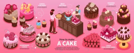 isometric homemade cake infographic with how make crc7da17a74 size5.25mb - title:graphic home - اورچین فایل - format: - sku: - keywords: p_id:353984