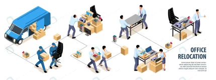 isometric office move infographics illustration.j crcb89de664 size2.35mb - title:graphic home - اورچین فایل - format: - sku: - keywords: p_id:353984