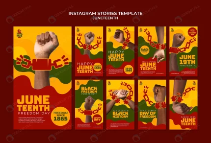 juneteenth instagram stories collection with hand rnd950 frp26153599 - title:graphic home - اورچین فایل - format: - sku: - keywords: p_id:353984