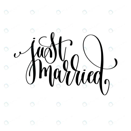 just married black white handwritten lettering rom rnd455 frp22481255 - title:graphic home - اورچین فایل - format: - sku: - keywords: p_id:353984