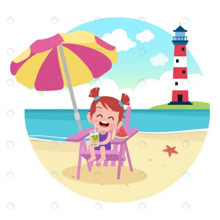 kid girl playing beach illustration crc22508686 size1.56mb - title:graphic home - اورچین فایل - format: - sku: - keywords: p_id:353984