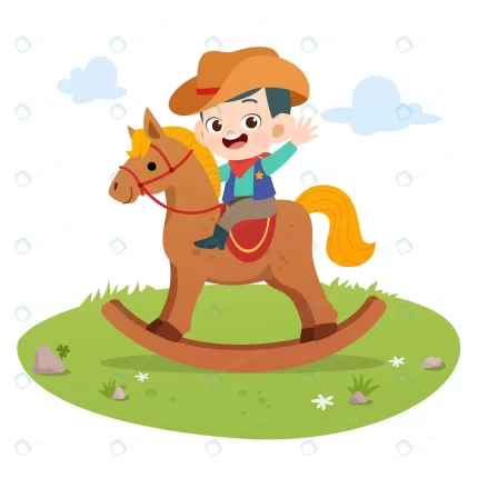 kid riding horse vector illustration isolated crc830ba8f8 size1.76mb - title:graphic home - اورچین فایل - format: - sku: - keywords: p_id:353984