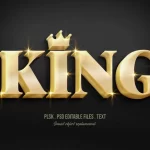 - king 3d text style effect - Home