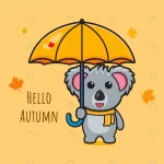 koala say hello autumn banner card cartoon icon ve rnd259 frp16582809 - title:Home - اورچین فایل - format: - sku: - keywords:وکتور,موکاپ,افکت متنی,پروژه افترافکت p_id:63922