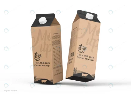 kraft paper tetra juice milk carton mockup crcb739765c size94.34mb - title:graphic home - اورچین فایل - format: - sku: - keywords: p_id:353984