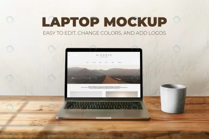 laptop psd mockup with coffee mug wooden table.jp crcf46cbcba size70.73mb - title:graphic home - اورچین فایل - format: - sku: - keywords: p_id:353984