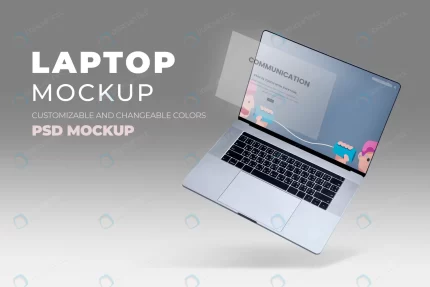 laptop screen psd mockup gray background crce8bcab7d size160.86mb - title:graphic home - اورچین فایل - format: - sku: - keywords: p_id:353984