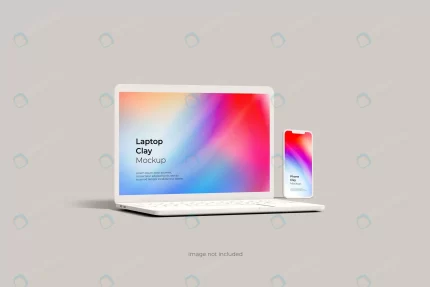 laptop smartphone clay mockup rnd626 frp13810463 - title:graphic home - اورچین فایل - format: - sku: - keywords: p_id:353984