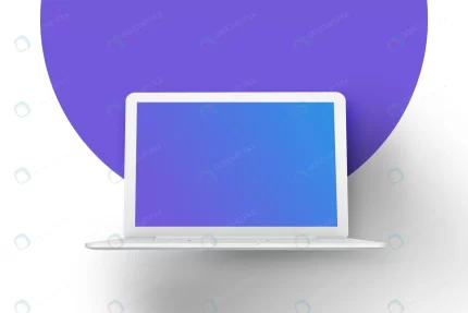 laptop template mockup white open laptop circle pa rnd634 frp25146493 - title:graphic home - اورچین فایل - format: - sku: - keywords: p_id:353984