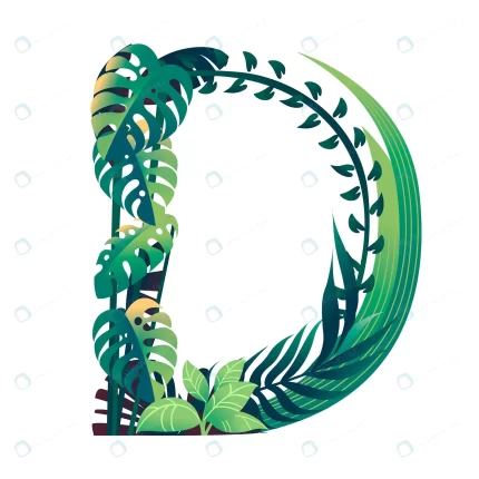 leaf letter d with diffirent types green leaves f crca44fb7d1 size3.72mb - title:graphic home - اورچین فایل - format: - sku: - keywords: p_id:353984