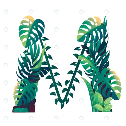 leaf letter m with diffirent types green leaves f crcba06447f size4.44mb - title:graphic home - اورچین فایل - format: - sku: - keywords: p_id:353984