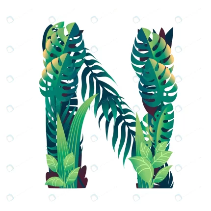 leaf letter n with diffirent types green leaves f crc532c79f8 size5.27mb 1 - title:graphic home - اورچین فایل - format: - sku: - keywords: p_id:353984