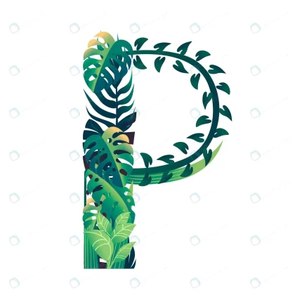 leaf letter p with diffirent types green leaves f crc832906f4 size2.52mb 1 - title:graphic home - اورچین فایل - format: - sku: - keywords: p_id:353984