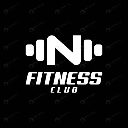 letter n logo with barbell fitness gym logo fitnes rnd791 frp18454572 - title:graphic home - اورچین فایل - format: - sku: - keywords: p_id:353984