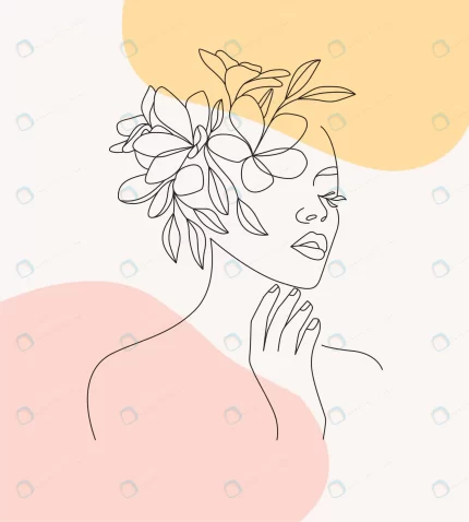 line art beautiful woman s face flowers crc47ccec90 size1.99mb - title:graphic home - اورچین فایل - format: - sku: - keywords: p_id:353984