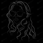 line art long haired woman with sunglasses seriou crc7b02c352 size2.05mb - title:Home - اورچین فایل - format: - sku: - keywords:وکتور,موکاپ,افکت متنی,پروژه افترافکت p_id:63922