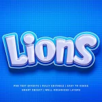 - lions 3d text effect - Home