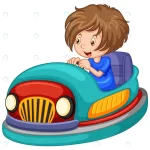 - little boy driving bumper car cartoon design crccdb30c50 size3.87mb - Home