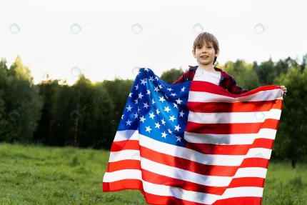 little boy with american flag nature concept patri rnd221 frp16865446 - title:graphic home - اورچین فایل - format: - sku: - keywords: p_id:353984
