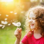 - little curly girl blowing dandelion laughing crc89c8d188 size8.46mb 4500x3000 - Home