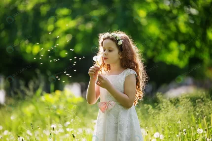 little girl blowing white dandelion meadow crcad4fccbb size3.01mb 3000x2000 - title:graphic home - اورچین فایل - format: - sku: - keywords: p_id:353984