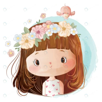 little girl wearing flower wreath her head crcdc0865bb size11.40mb - title:graphic home - اورچین فایل - format: - sku: - keywords: p_id:353984