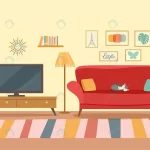 - living room interior flat style vector illustrati crcd76f3a90 size1.62mb - Home