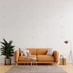 living room interior wall mockup warm tones with crcbcafb1d1 size5.91mb 4000x4000 - title:Home - اورچین فایل - format: - sku: - keywords:وکتور,موکاپ,افکت متنی,پروژه افترافکت p_id:63922