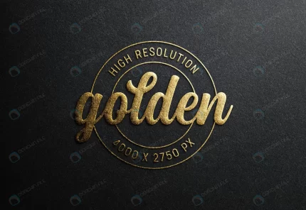 logo mockup black paper with gold embossed effect crc1926b570 size105.77mb 1 - title:graphic home - اورچین فایل - format: - sku: - keywords: p_id:353984