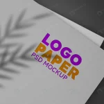 - logo paper mockup with leaf shadow rnd141 frp28695891 - Home