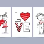 love cards with couple - title:Home - اورچین فایل - format: - sku: - keywords:وکتور,موکاپ,افکت متنی,پروژه افترافکت p_id:63922